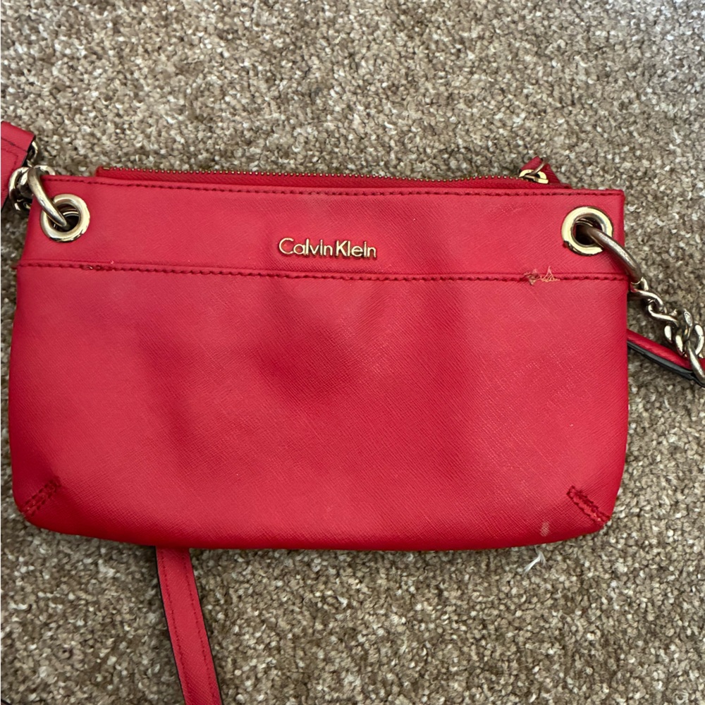 Calvin Klein Vibrant Red Crossbody Bag